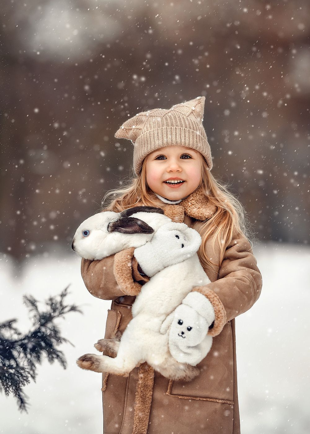 портрет девочка кролик детскаяфотоография, Соловьёва Елена
