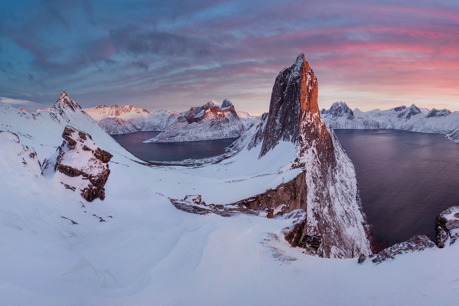 norway, fjord, winter, landscape, Balada Michal