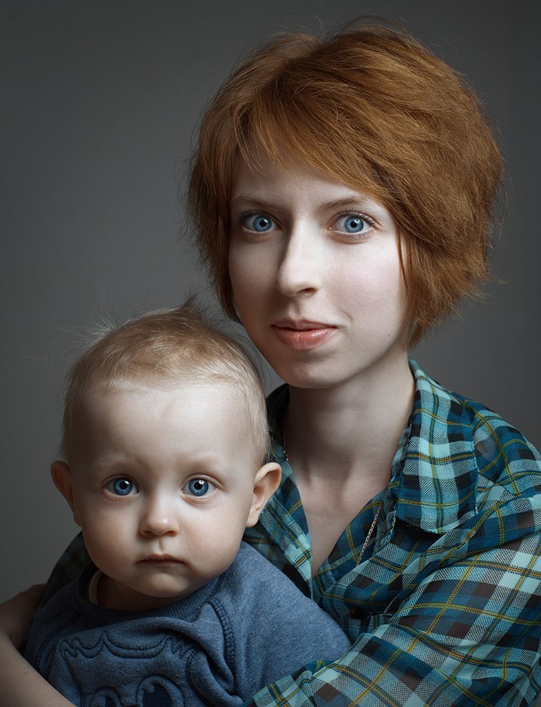 Blue, Child, Children, Eyes, Girl, Kids, Mother, Portrait, Роман Филиппов
