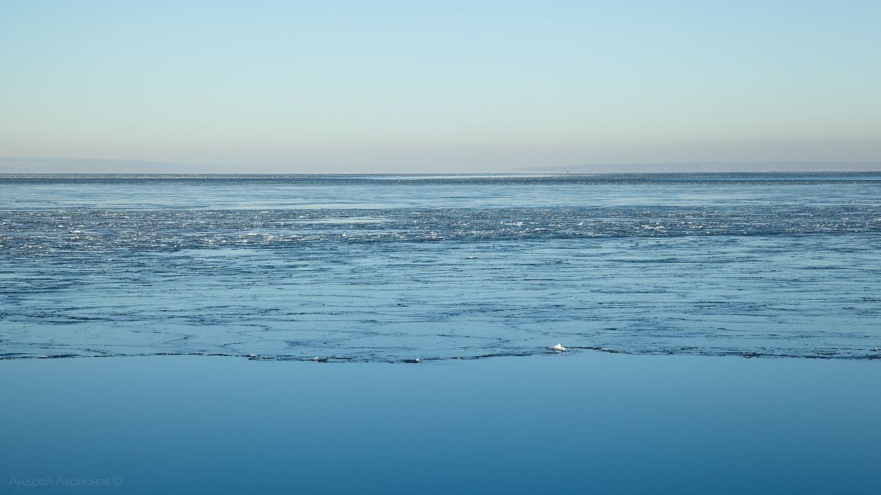 море, зима, пейзаж, лед, Андрей Ларионов