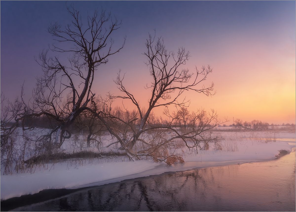 мороз, туман, река, зима, беларусь, Andrew Kuzmin