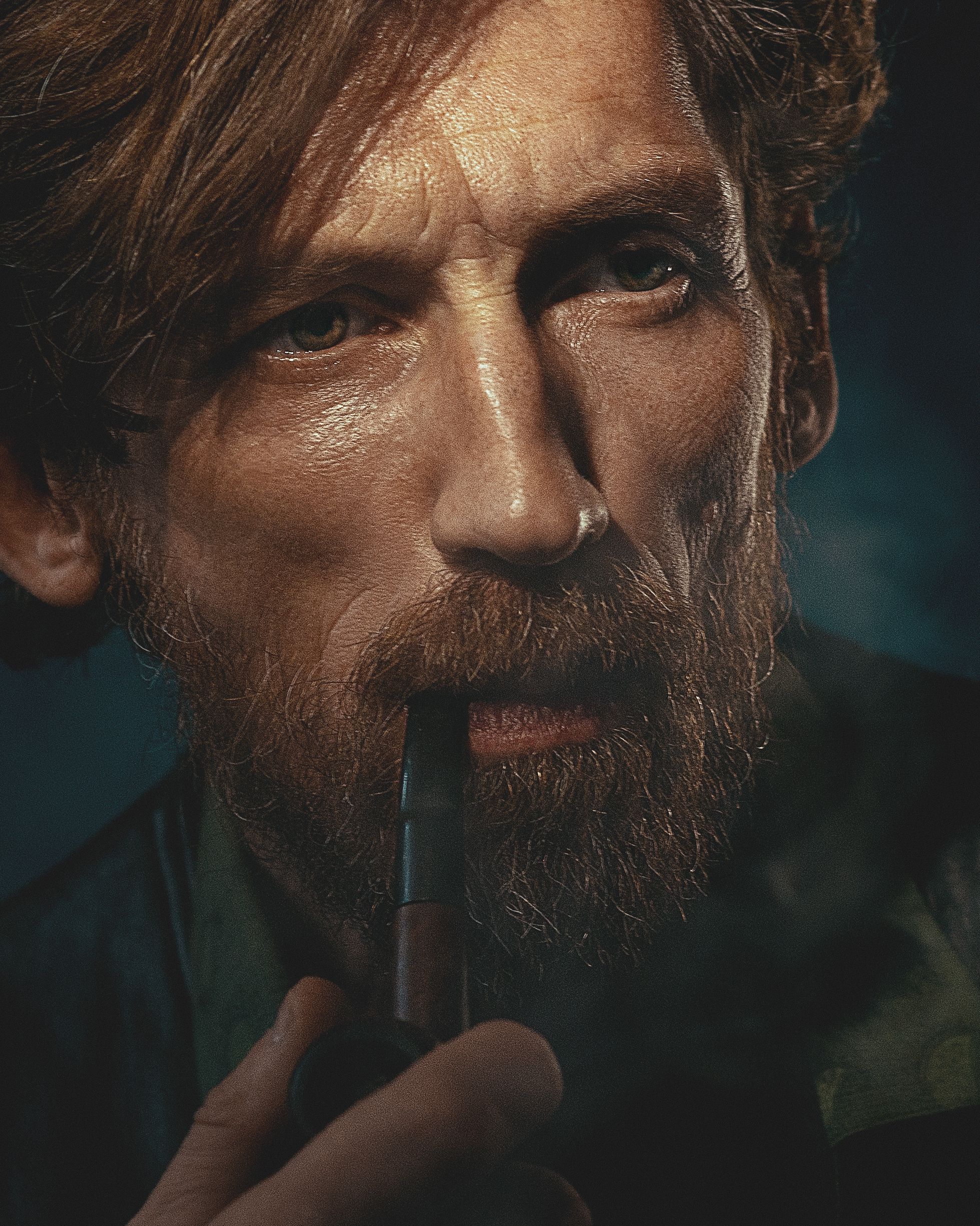 мужской портрет, борода, бородач, трубка, курить, Дмитрий Шарабанов
