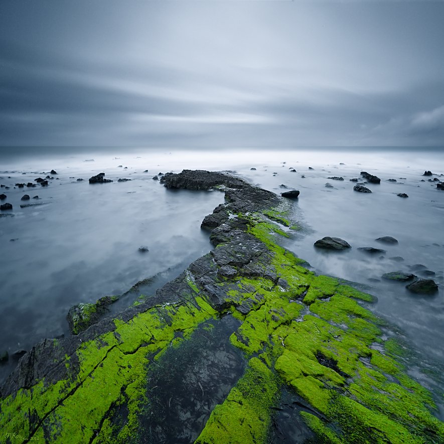 Atlantic Ocean, Green, Long exposure, North Coast, Northern ireland, Stones, Marius Kastečkas
