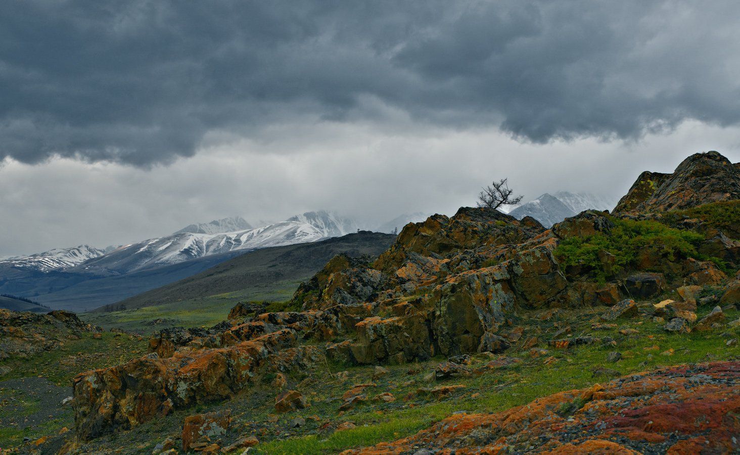 Altai mountains, Mountain pass, Алтай, Горы, Облака, Перевал, Тучи, holod
