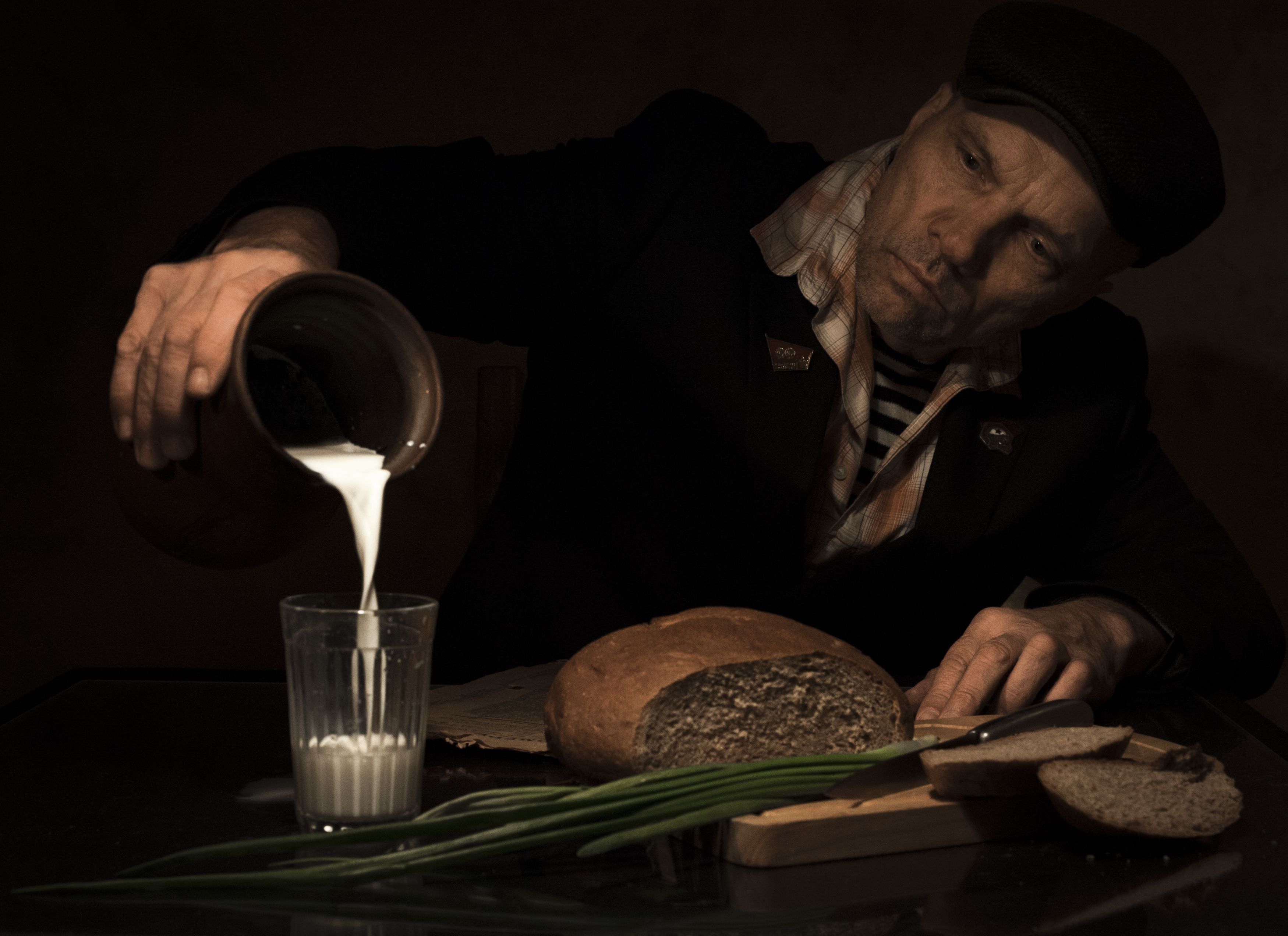 Портрет, portrait, food photo, хлеб, молоко, Виктор Черкасов
