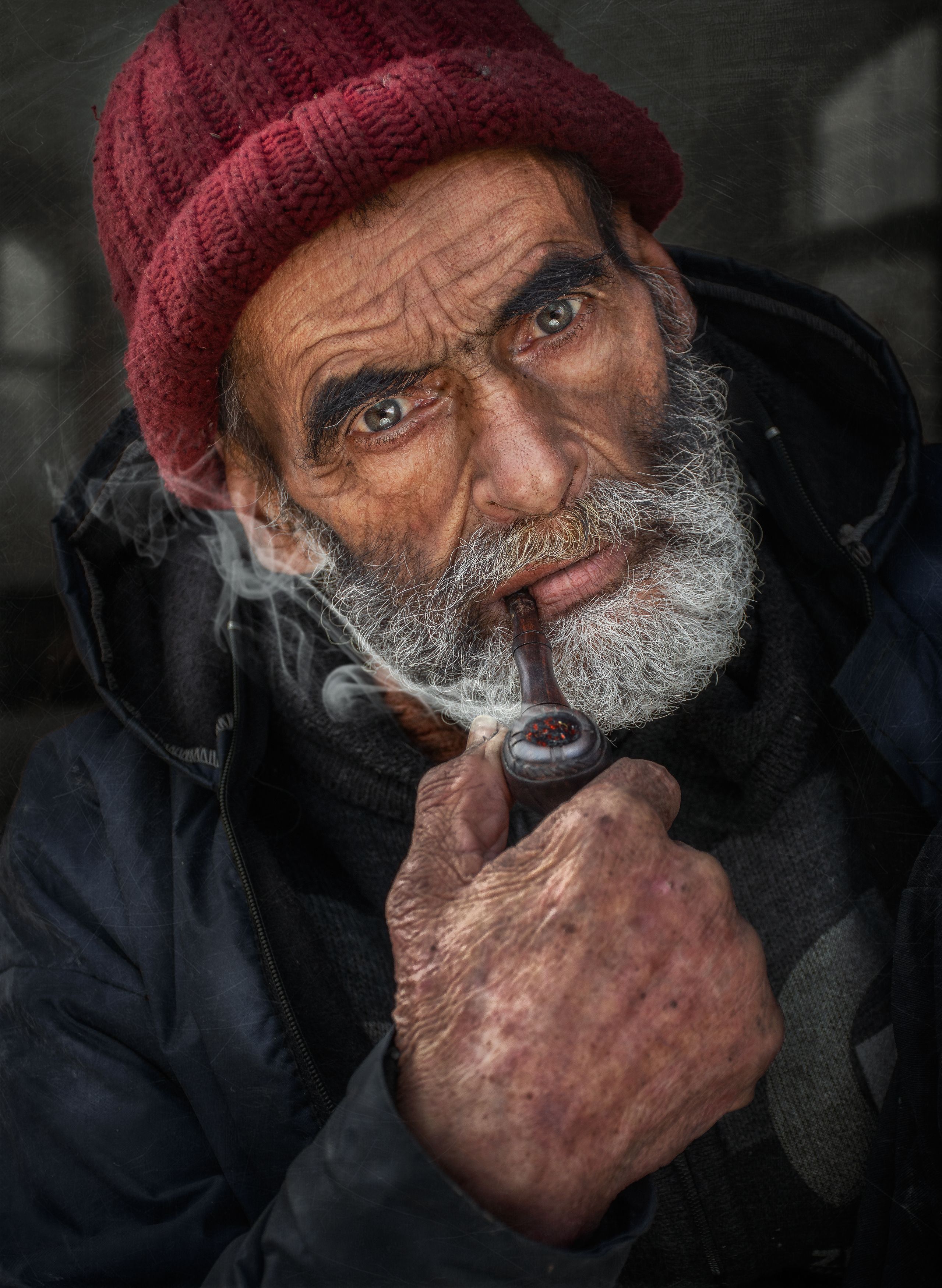 #portrait #people #pipe #smoke #eye #close_up #bread, Zavvar Mehdi