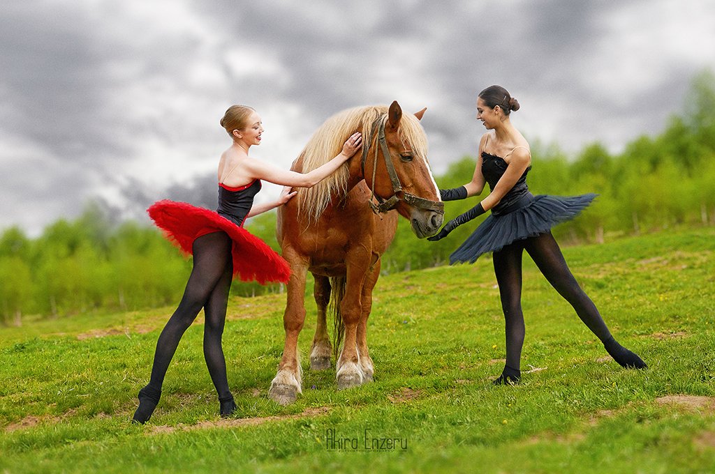 Ballerina, Ballet, Horse, Mountain, Enzeru Akira