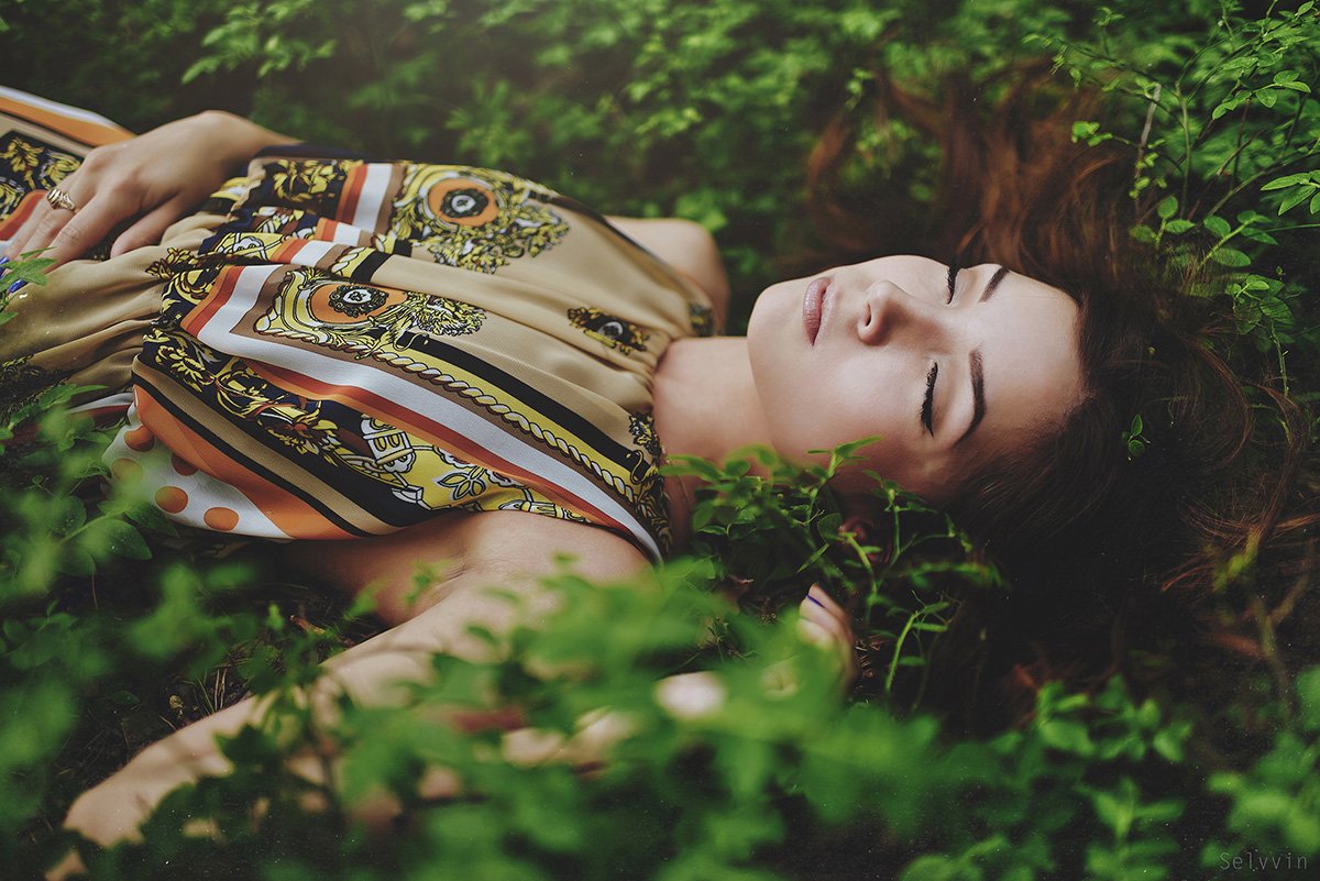 beauty, forest, #girl, #green, #orna, Vladislav Selvvin