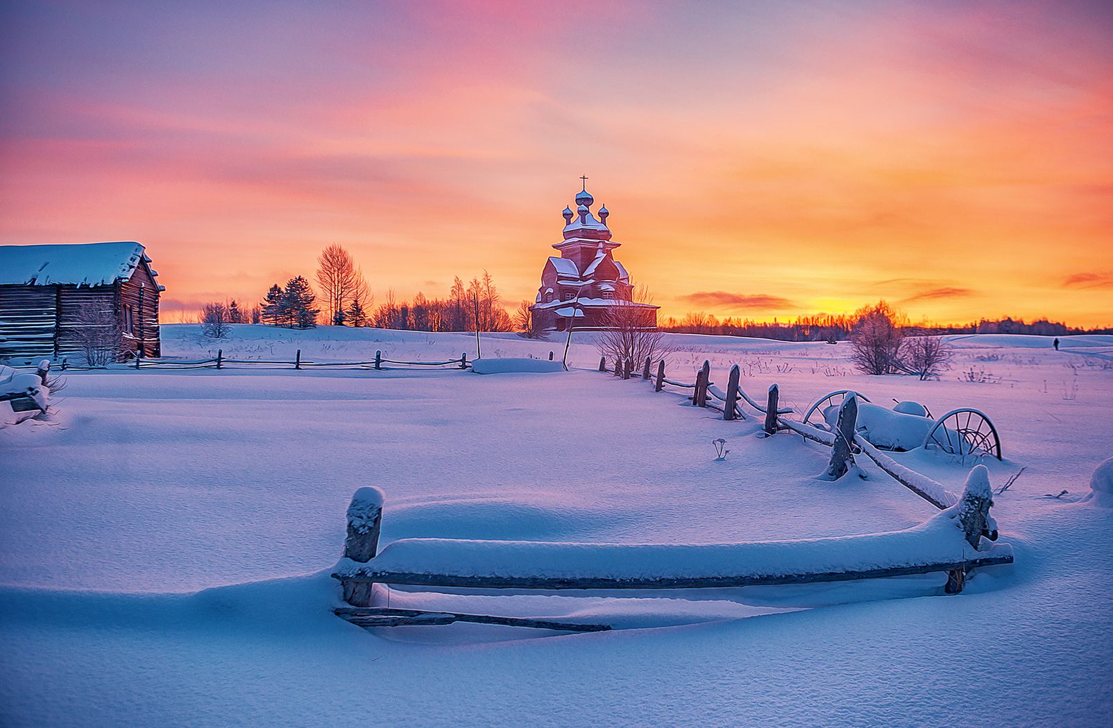 утро, зима, архангельская область, Владимир Липецких