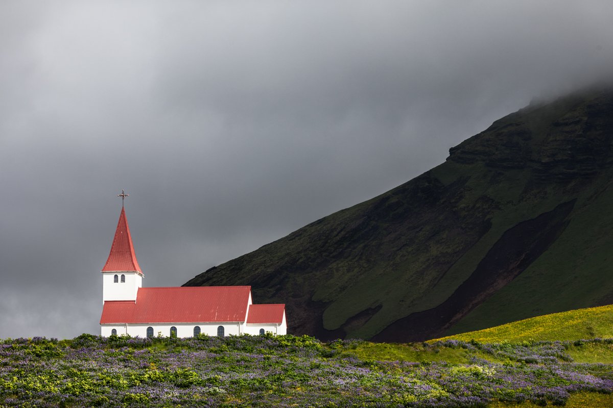 Iceland, Горы, Исландия, Церковь, Анна Пакутина