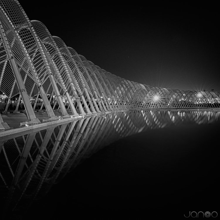 Athens, Calatrava, Greece, Night, Olympic, Janusz Cedrowicz