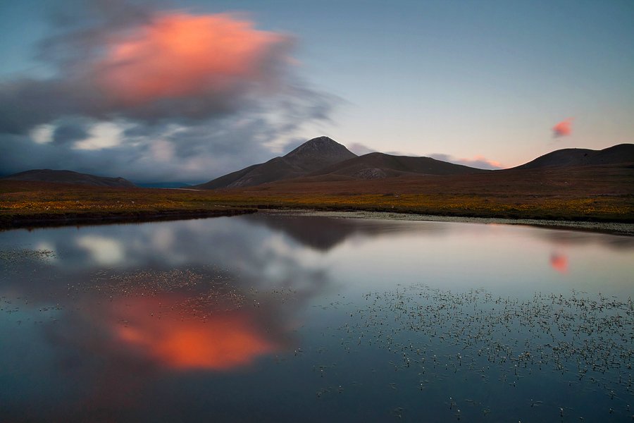 Cloud, lake, Mountain, Sunset, Water, Alessandro Terzi