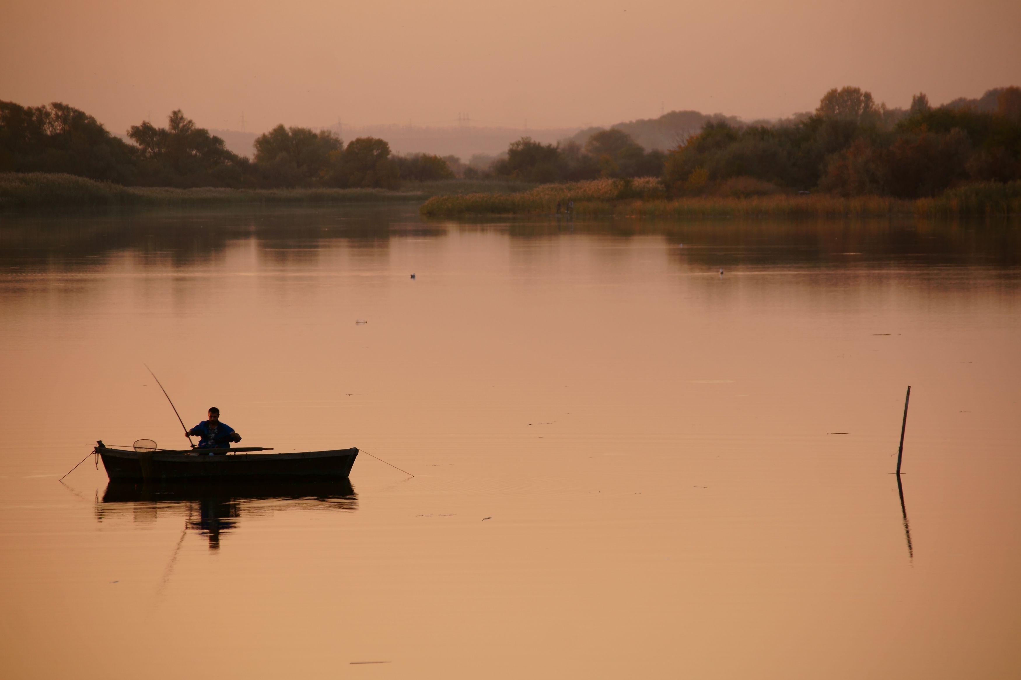 река,природа.пейзаж.закат,рыбак,настроение, Марина Соколова