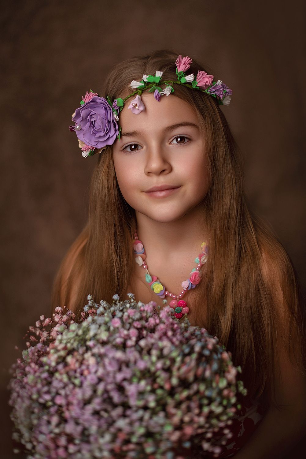 портрет, детский портрет, девочка, весна, цветы, Светлана Леонова