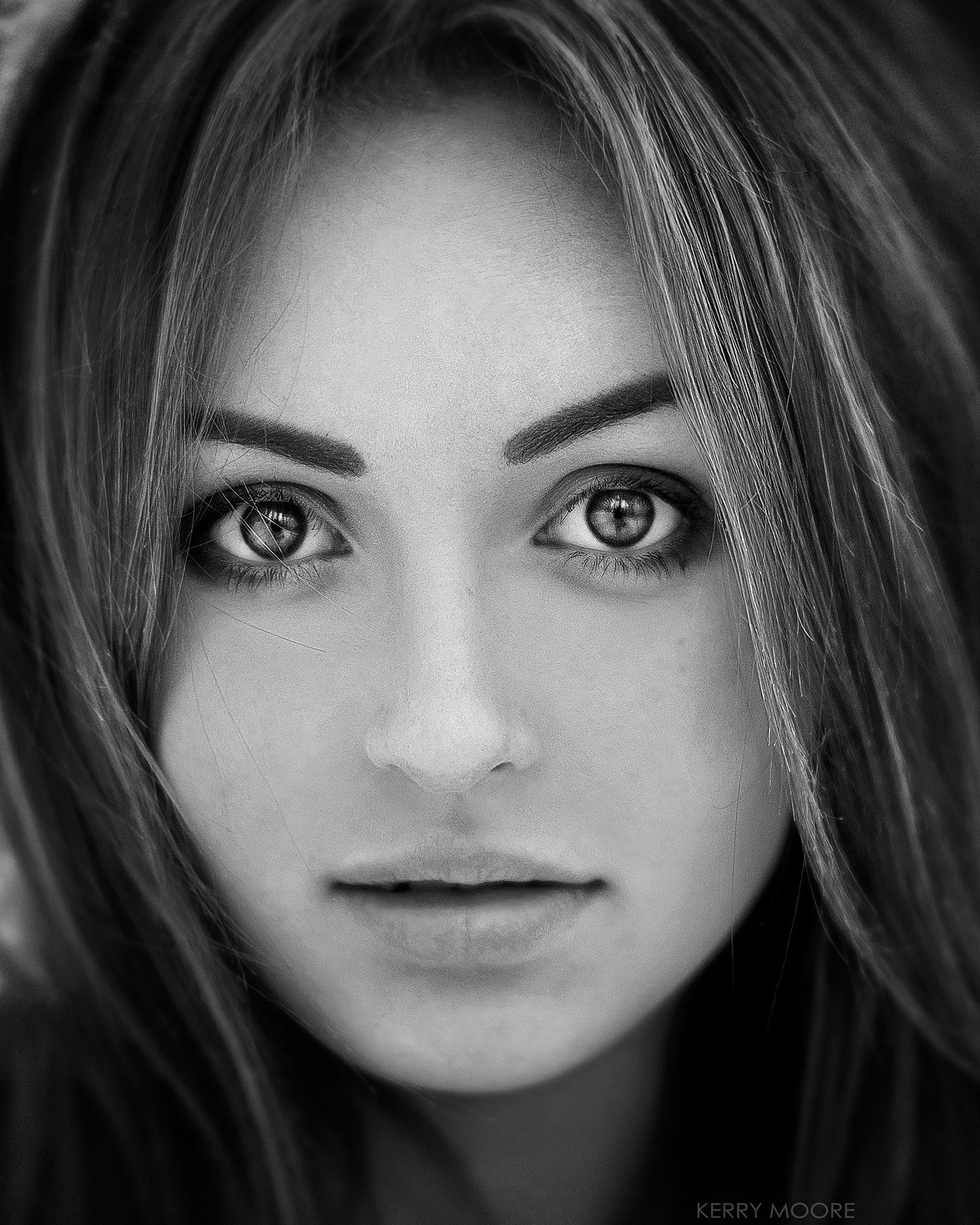 portrait, girl, face, eyes, female, model,  Kerry Moore