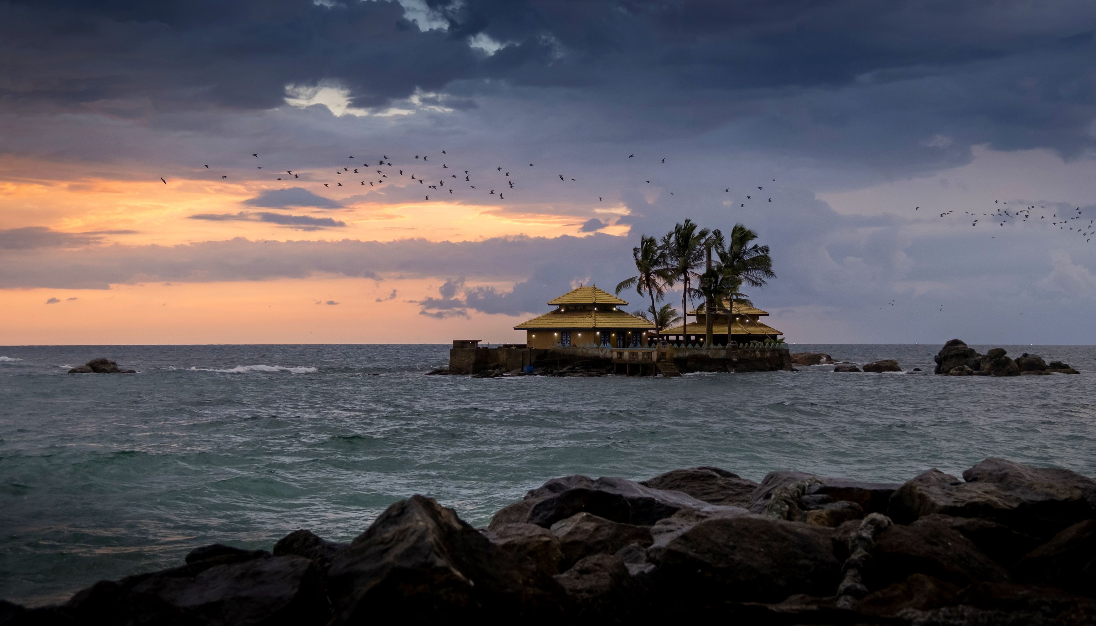 шри ланка, путешествия, храм, море, закат, sri lanka, travel, sunset, нд, гроза, морской храм, шри ланка нд, шри-ланка, Демкина Надежда