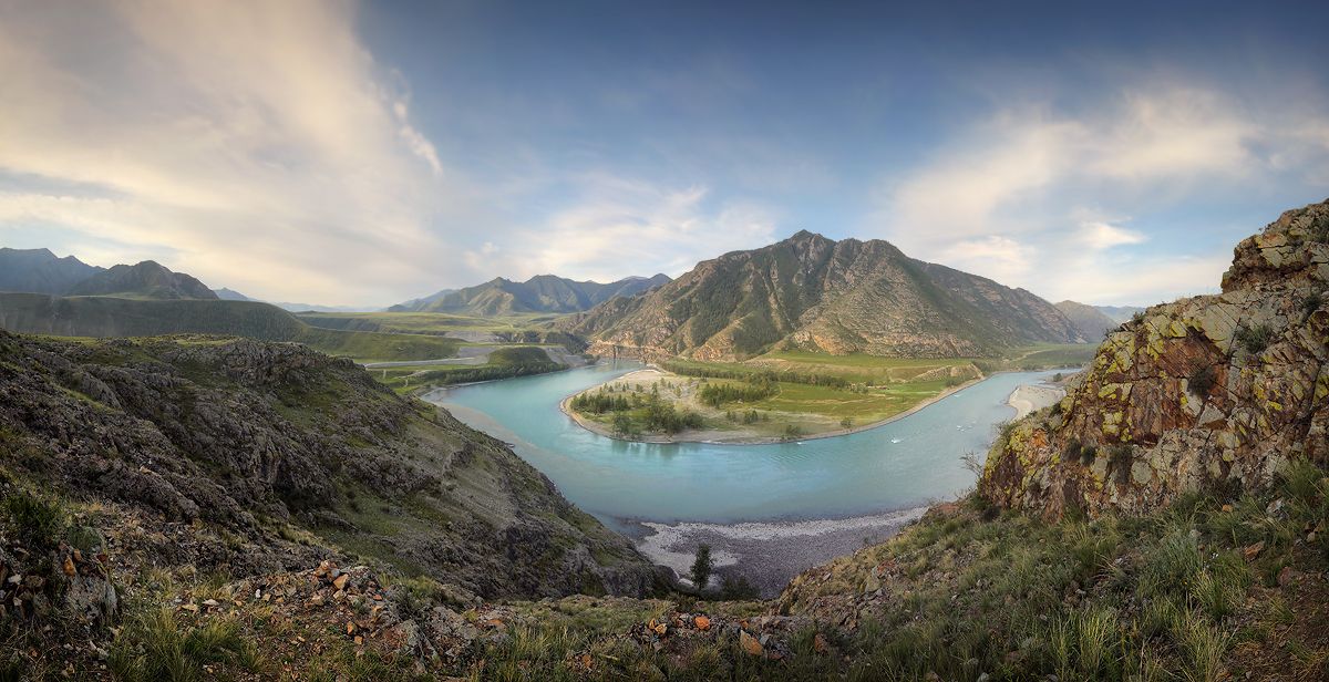 пейзаж горы Катунь Чуя Горный Алтай, Александр Бархатов