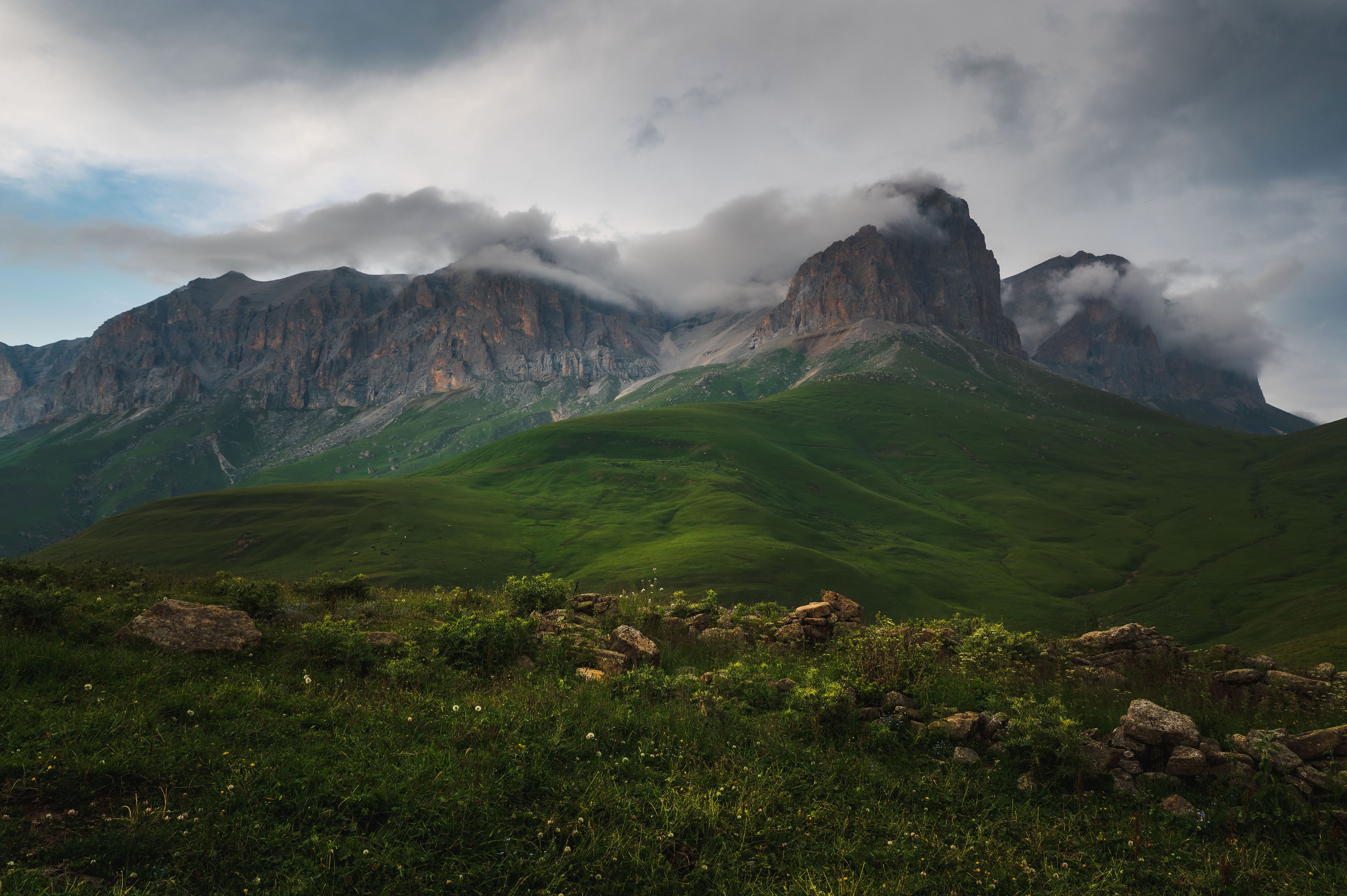 landscape, mountains, summer, nature, caucasus, plateau, chegem, range, rock, hiking,, Бугримов Егор