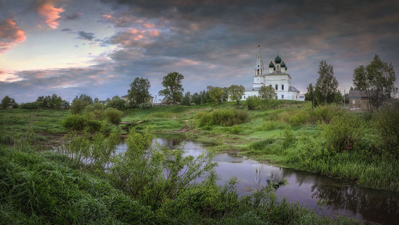 пейзаж Ярославская область Осенево храм, Александр Бархатов