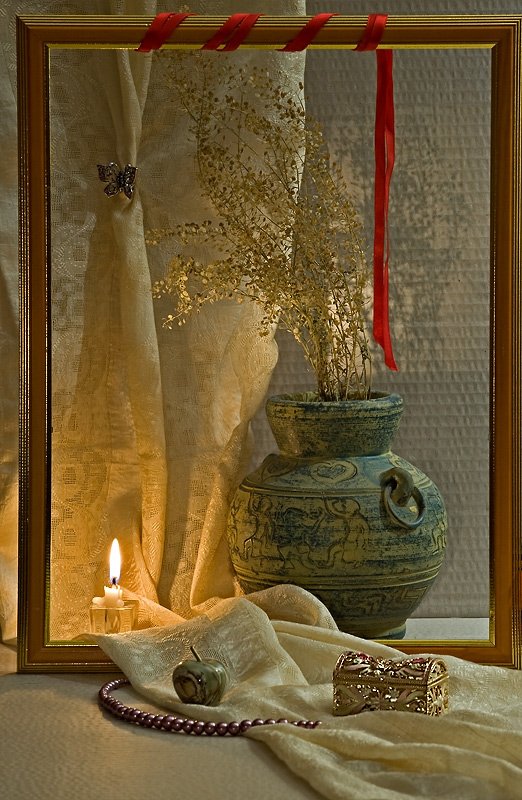 ваза,рамка,свеча, Ольга Новикова