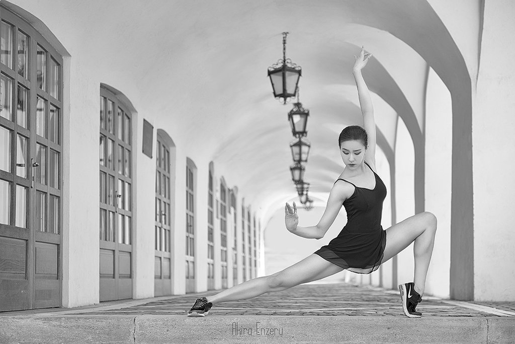 Ballerina, Ballet, Black & white, Portrait, Enzeru Akira