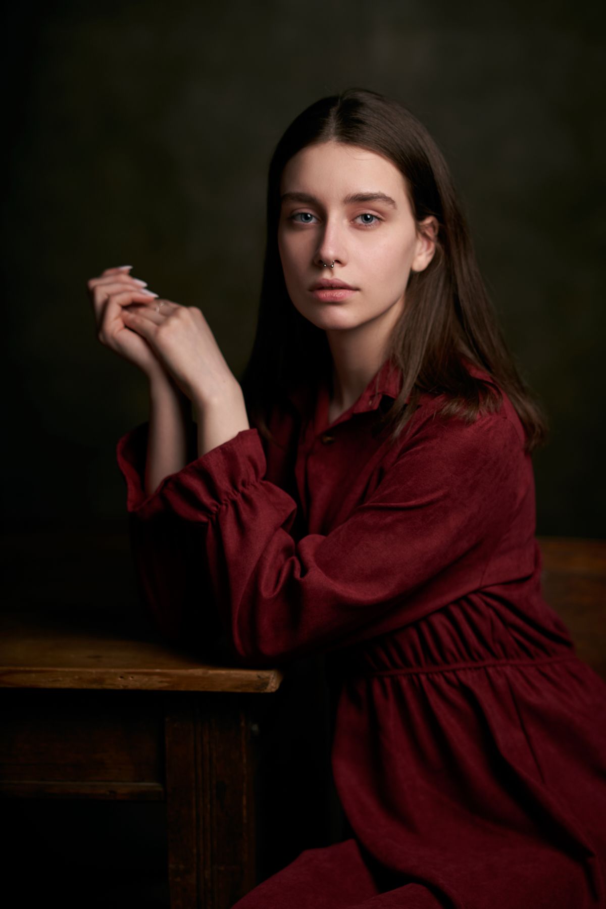 portrait, low key, girl, eyes, sony, studio, dark, Наташа Высоцкая