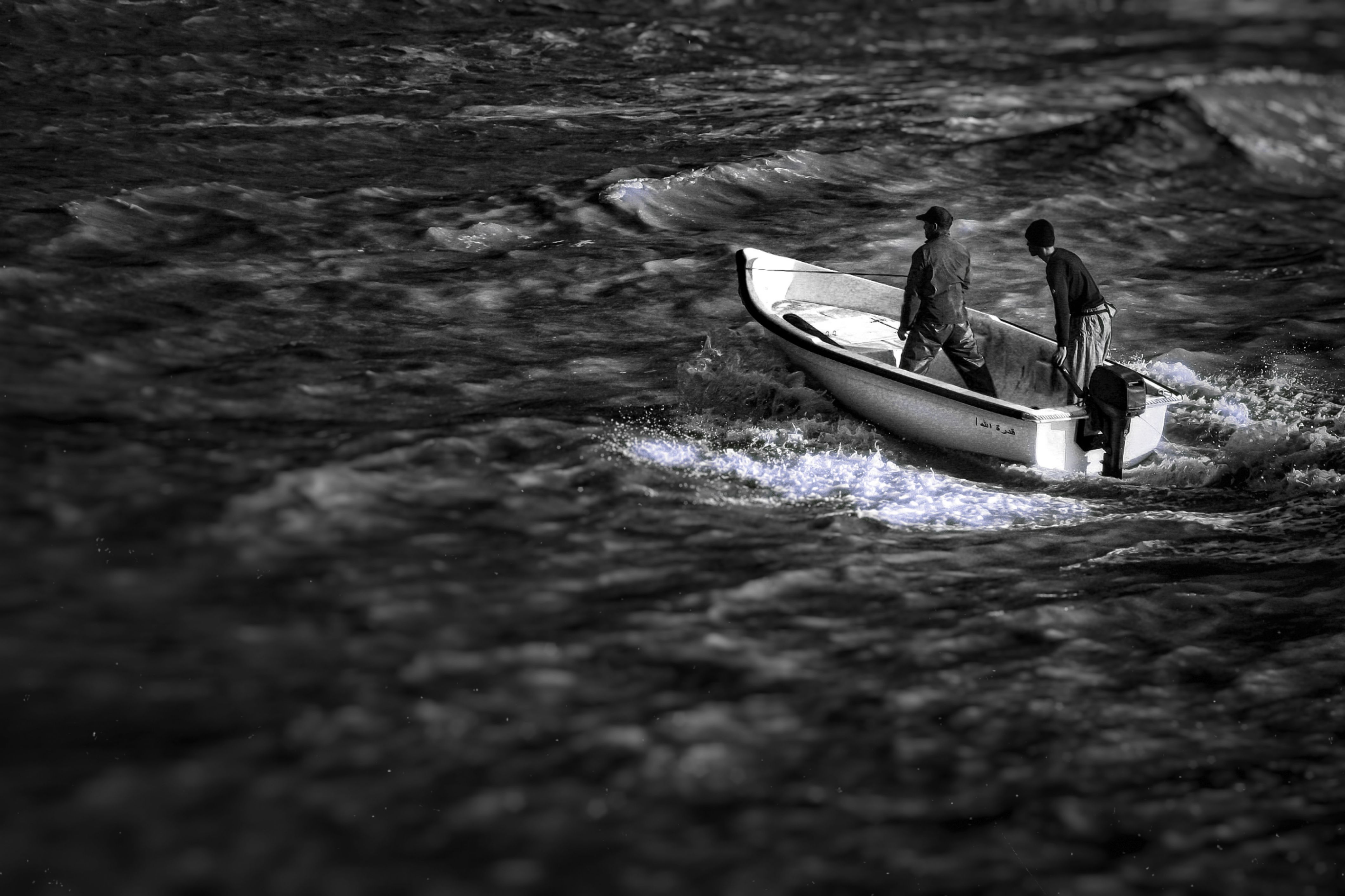 black and white, bnw, boat, film, fine, fishing , sea art, Benaissa Ilyes