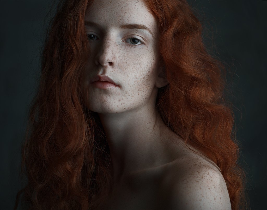 Freckles, Ginger, Girl, Hair, Portrait, Red, Роман Филиппов