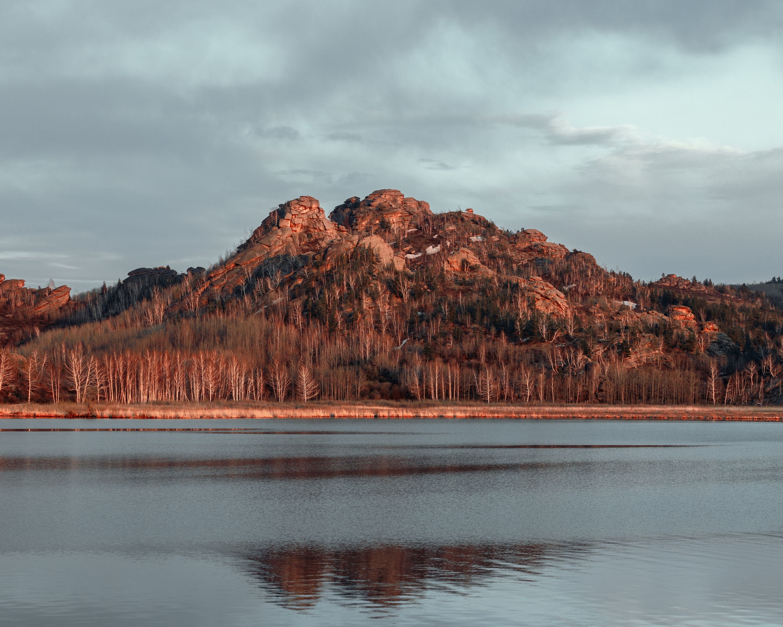 озеро, горы, закат, Максим Салихов