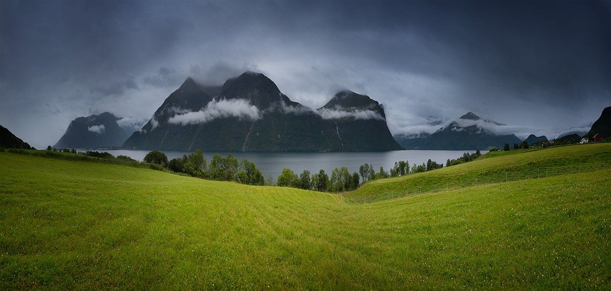 Горы, Норвегия, Озера, Фьорды, AGIL