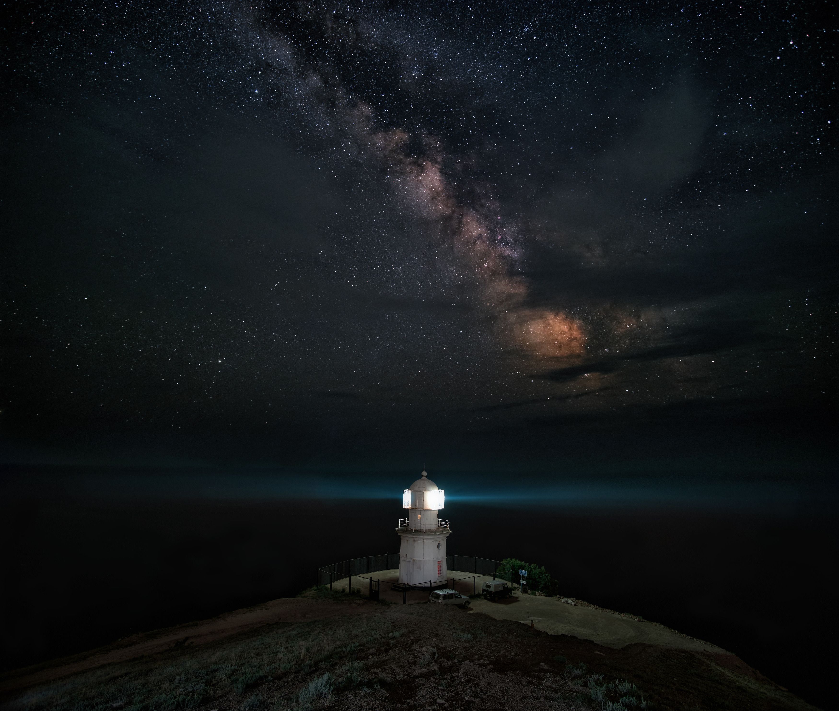 маяк, астрофотография, млечный путь, Андрей Лабутин