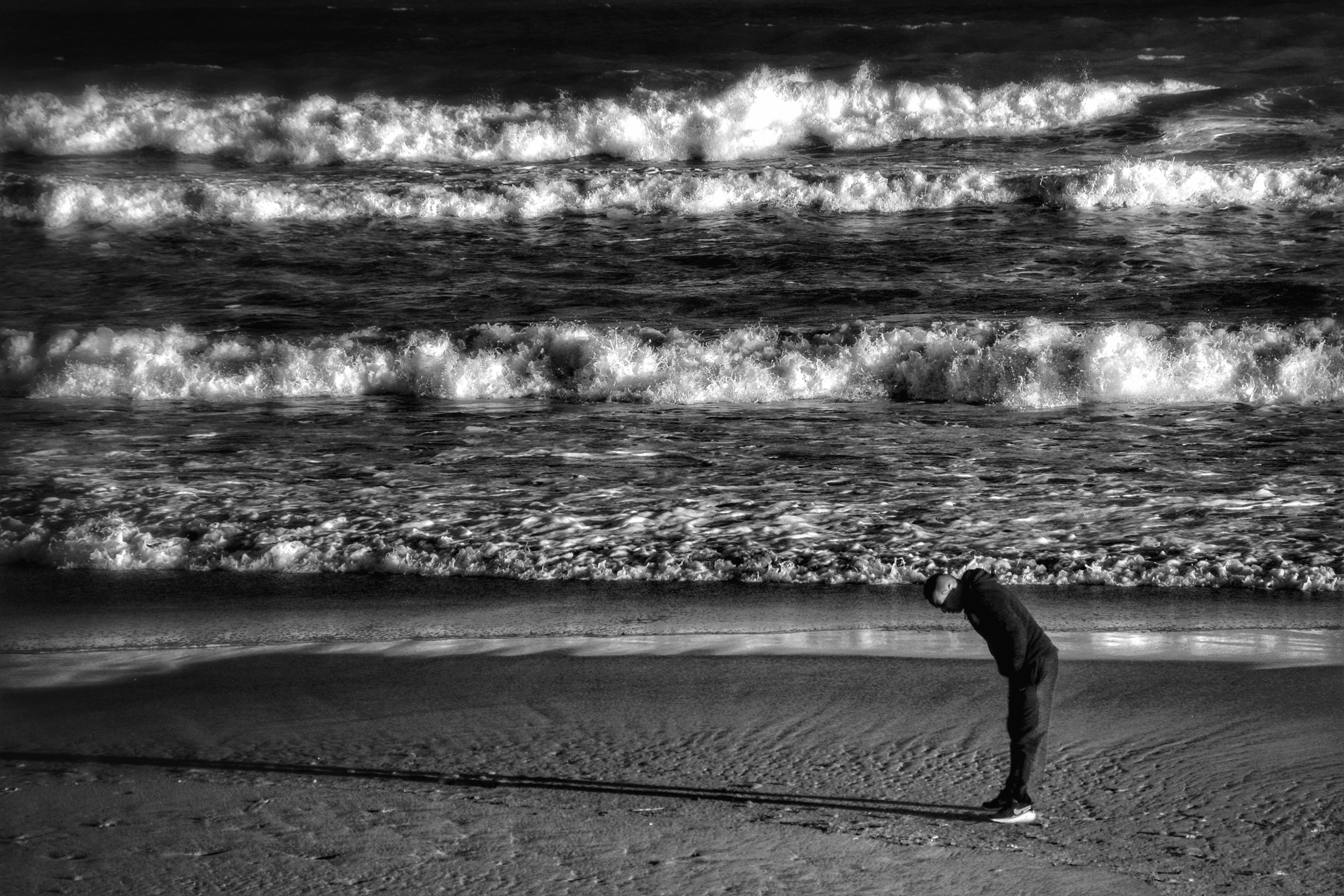 black and white, bnw, beache, seascape, fine art, Benaissa Ilyes