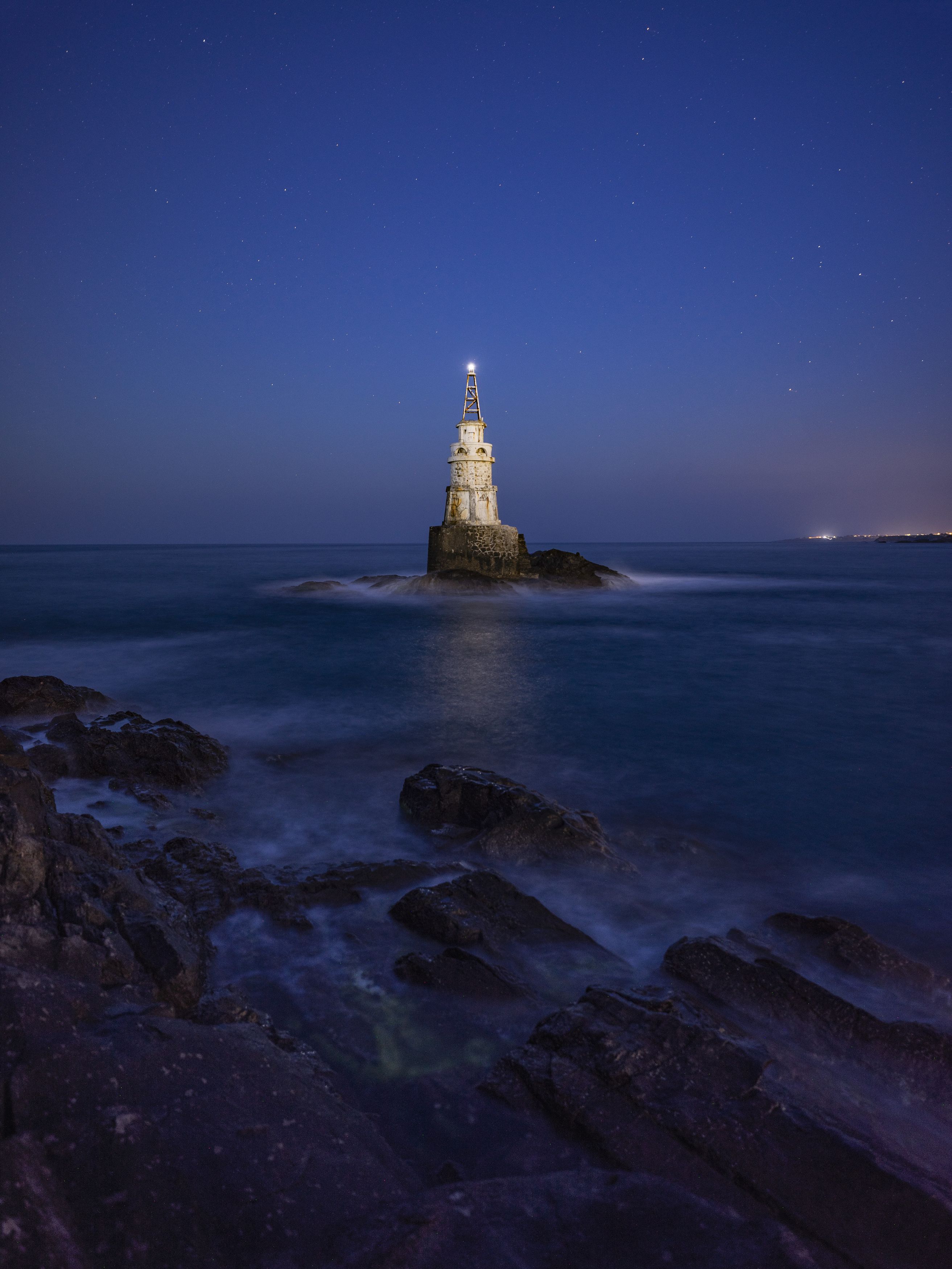 night lighthouse , viktor demidov