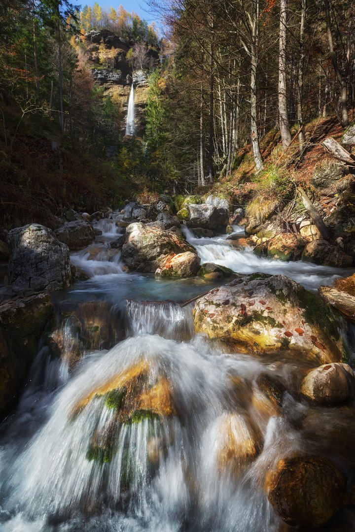Alps, Pericnik waterfall, Slovenia, Альпы, Водопад Перечник, Словения, Денис Сорокин