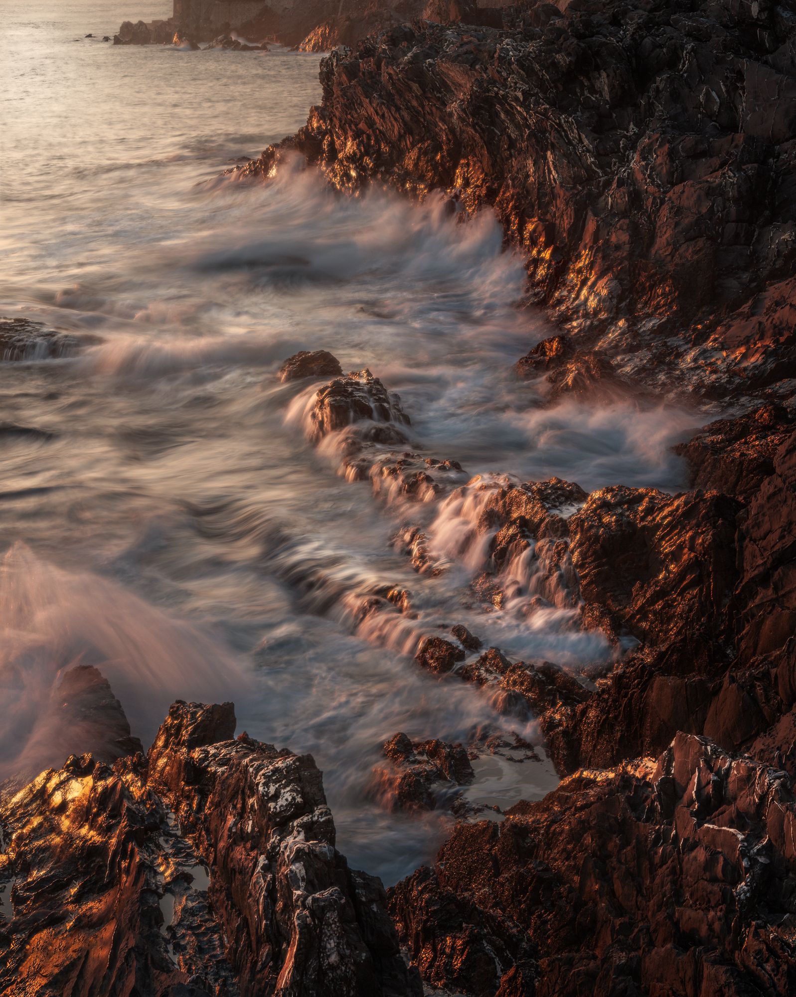 Landscape seascape sea details intimate longexpo colors goldenhour sunset Liguria Italy, Stefano Balma