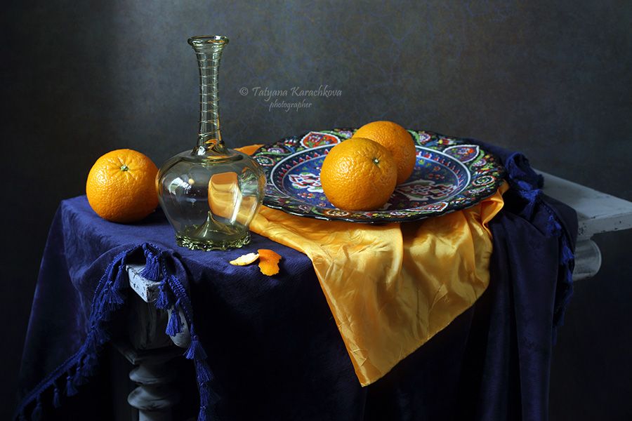натюрморт, фрукты, апельсин, Tatyana Karachkova