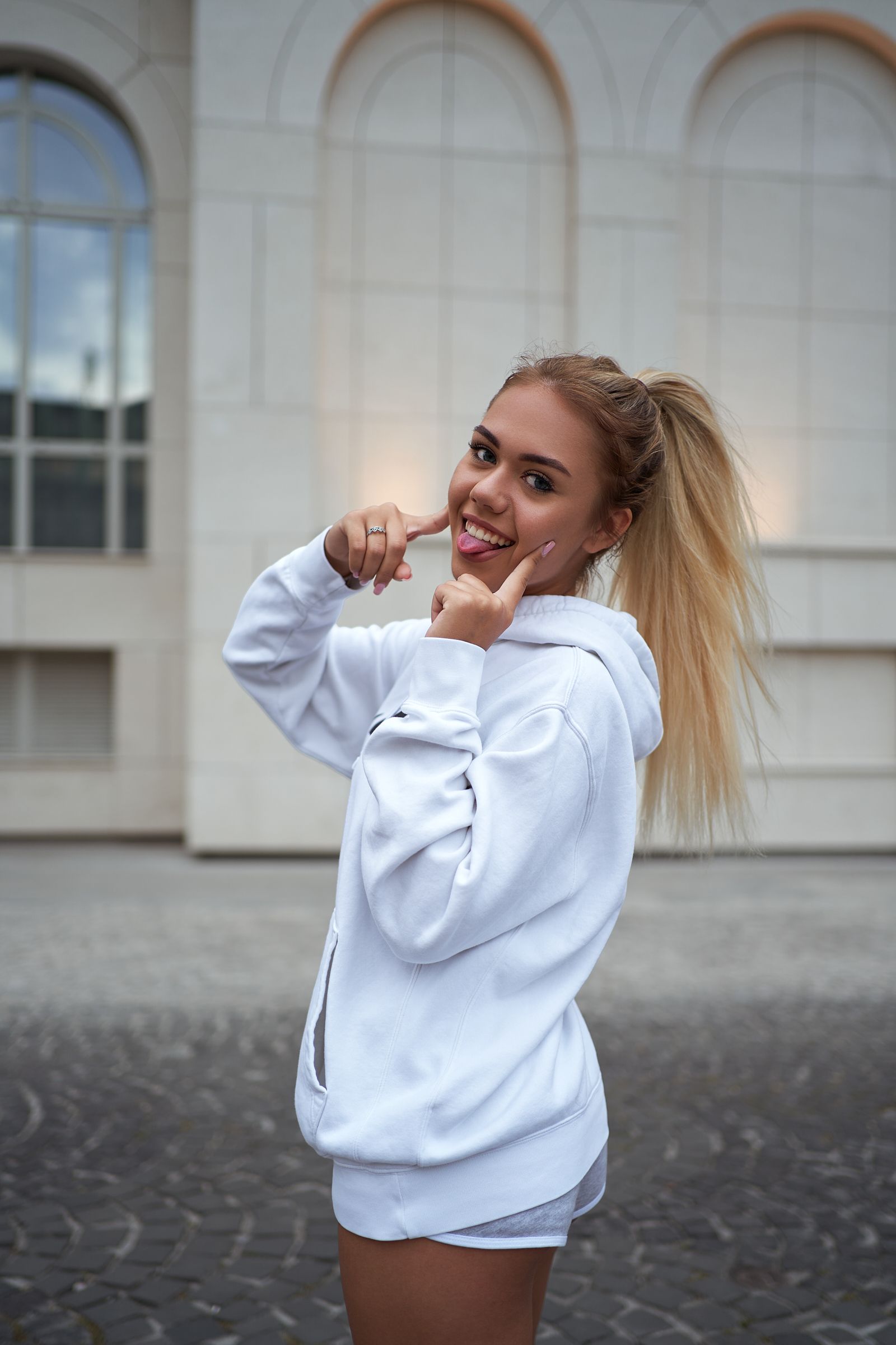 blonde, model, young, photography, body, bokeh, color, retouch, sony, urban, natural light, posing, Andrei Marginean