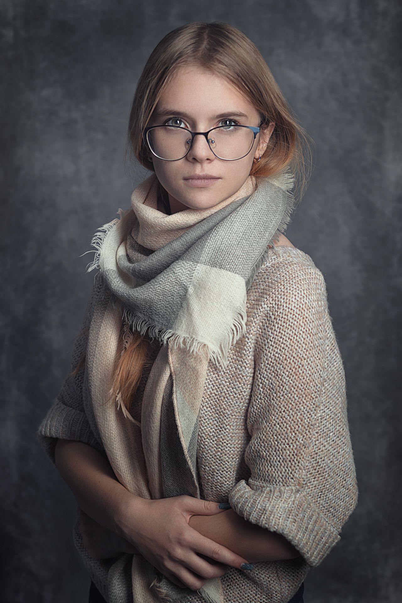 девушка, очки, портрет, Антон Тимошевский