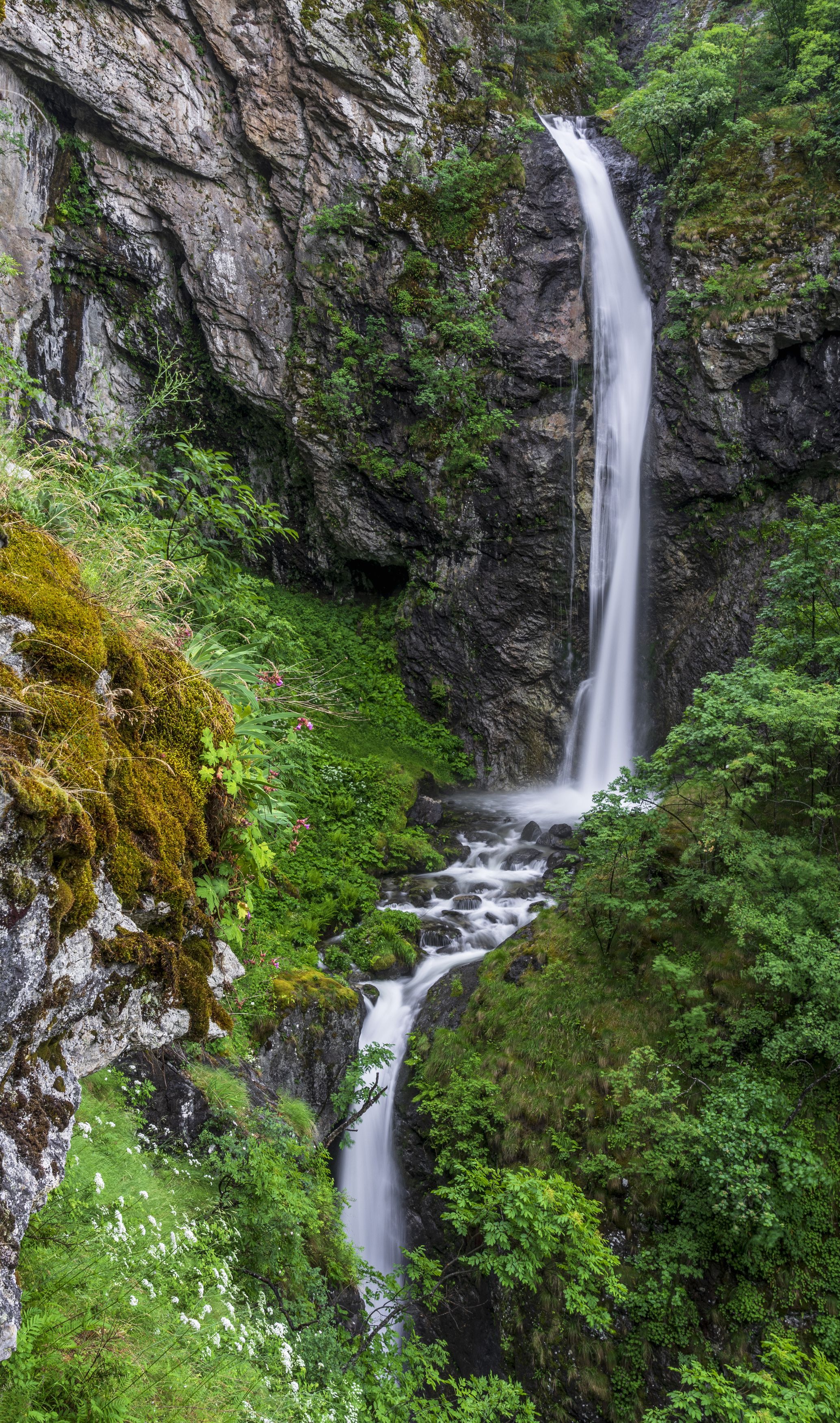 waterfall nature vertical landscapes , viktor demidov