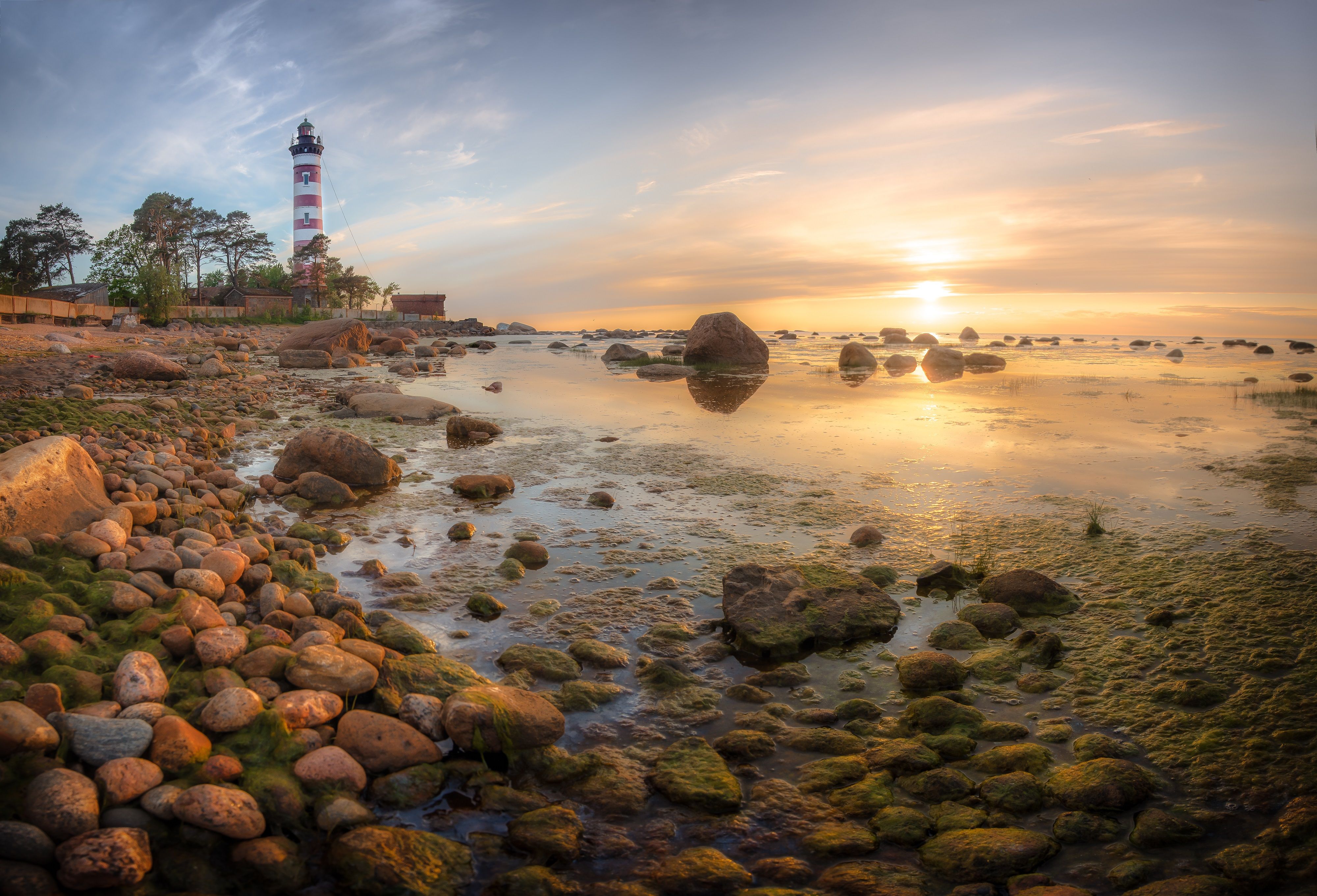 шепелевский маяк, финский залив, закат, рассвет, россия, Ekaterina Khlebnikova