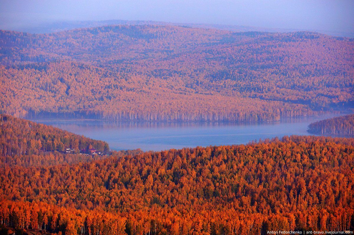 горы, золото, карааш, озеро, осень, южный урал, Антон Федорченко