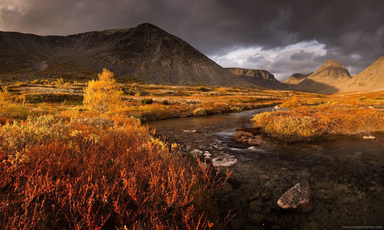 Autumn, Golden, Khibiny, Mountains, Горы, Кольский, Осень, Хибины, Сергей Малинин