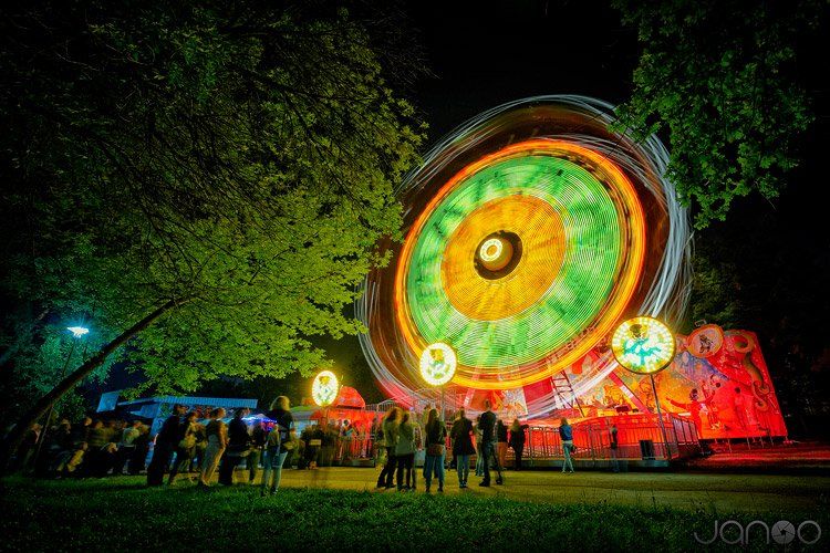 Carousel, Color, Fun, Light, Merry-go-round, Night, Janusz Cedrowicz