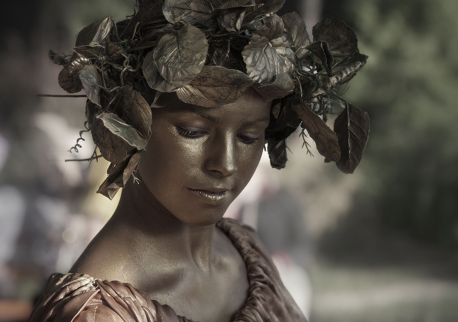 портрет, девушка, арт, бронза, осень, Андрей Пшеничный