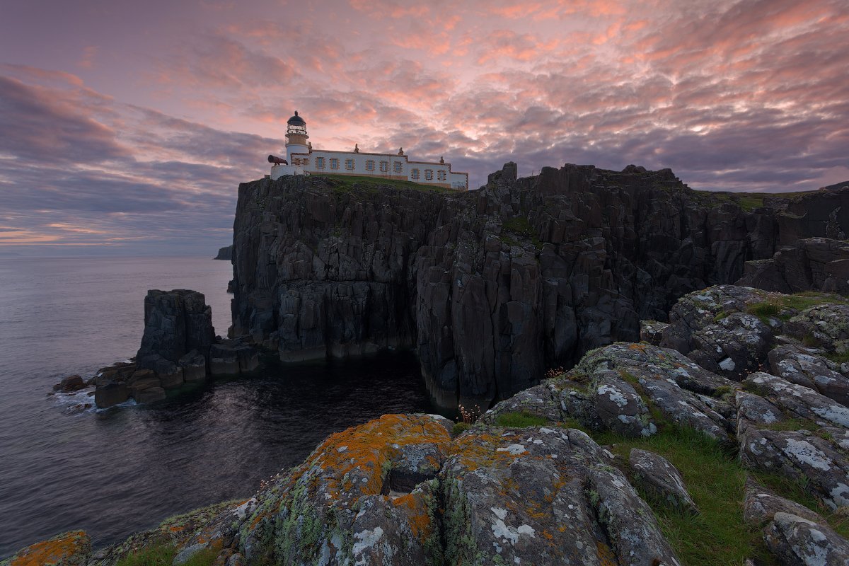 basalt, isle of skye, landscape, neist point lighthouse, rubha na h-eist, scotland, skye, маяк, скай, шотландия, Alex Darkside