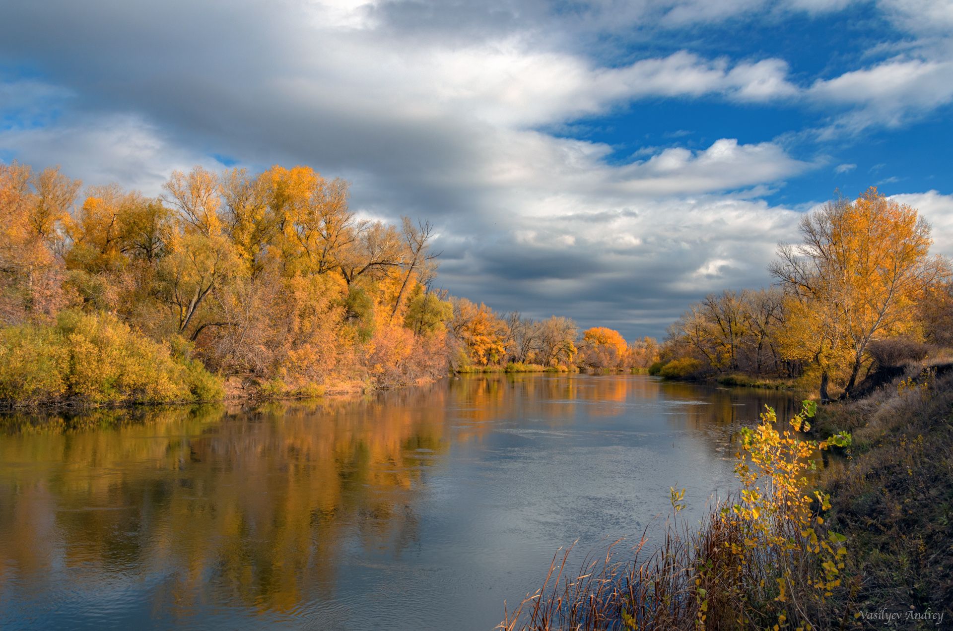 осень, река, урал, пейзаж, природа, небо, Vasilyev Andrey