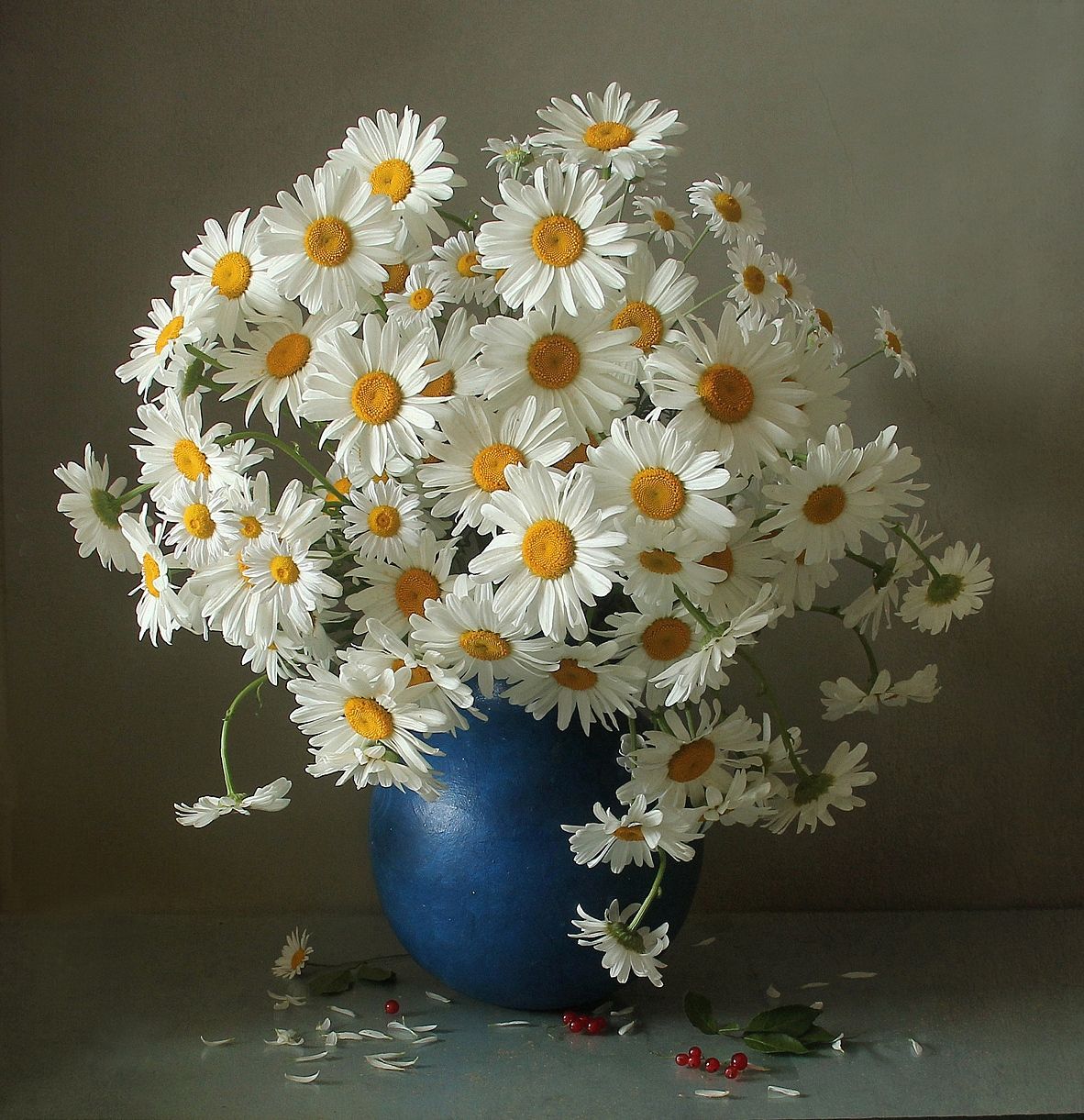 натюрморт, цветы, ромашки, лето, марина филатова, букет цветов, Марина Филатова