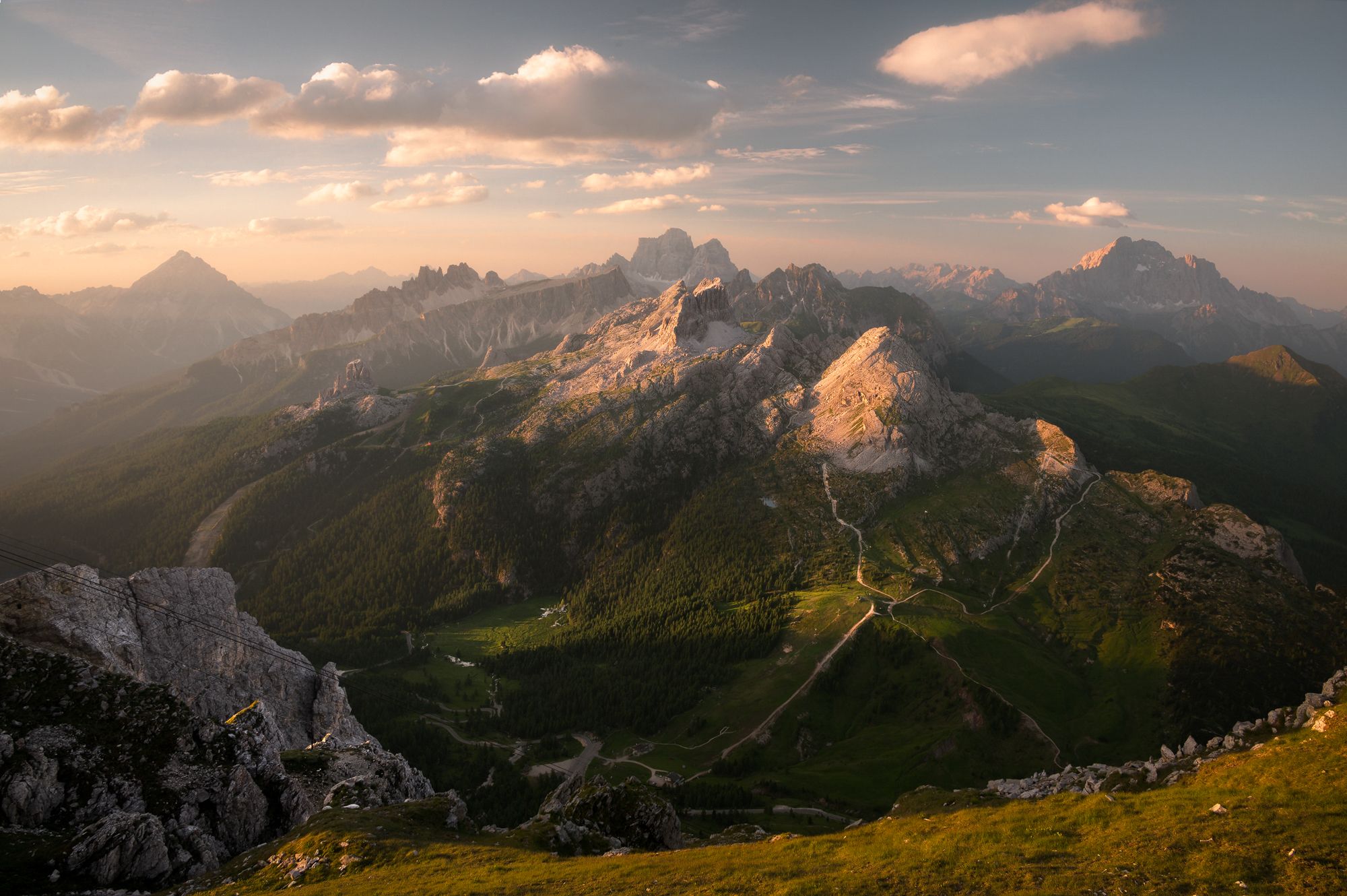 Landscape panorama sunrise mountain light dolomites italy, Stefano Balma