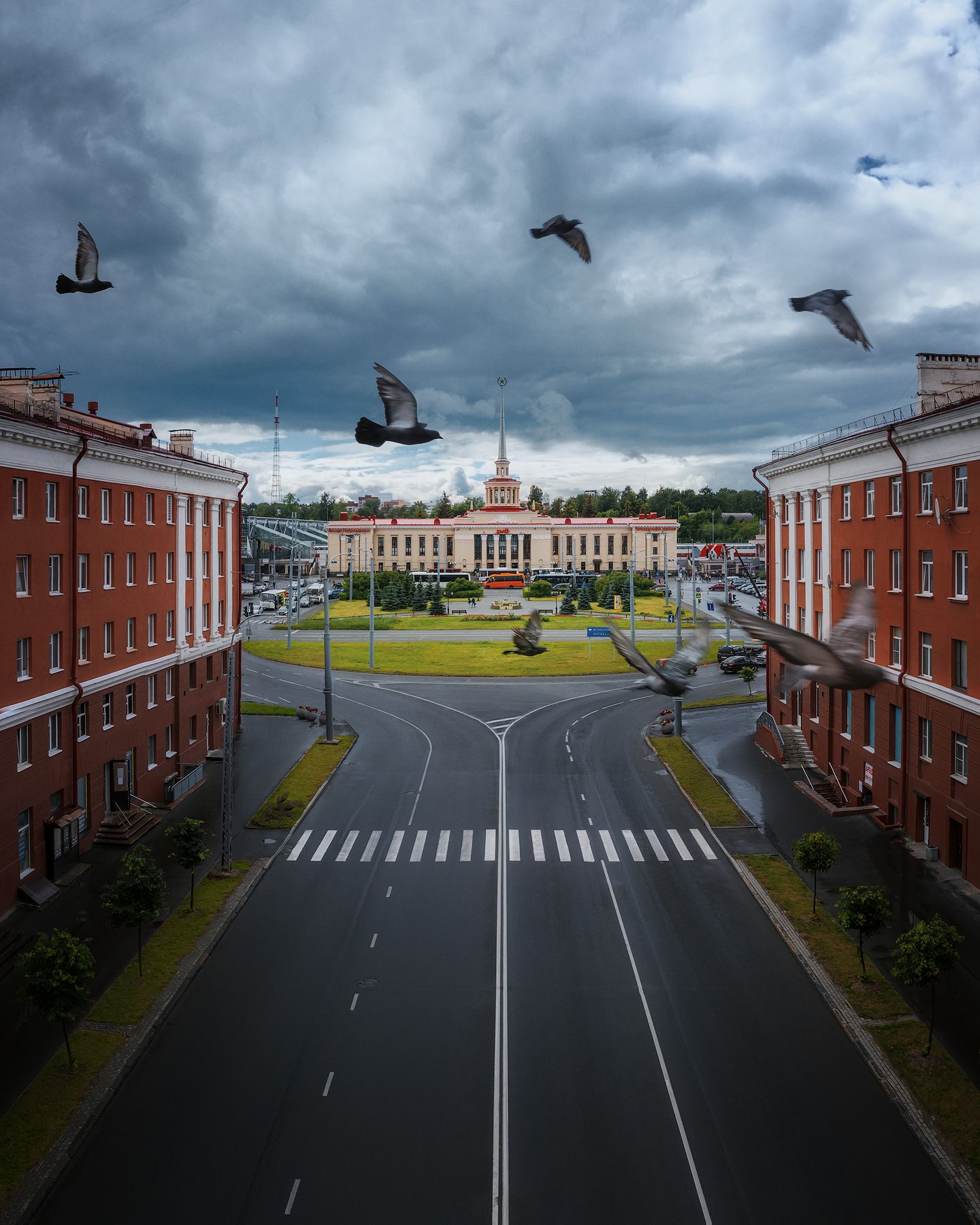 Петрозаводск, аэросъемка, архитектура, Михаил Проскалов