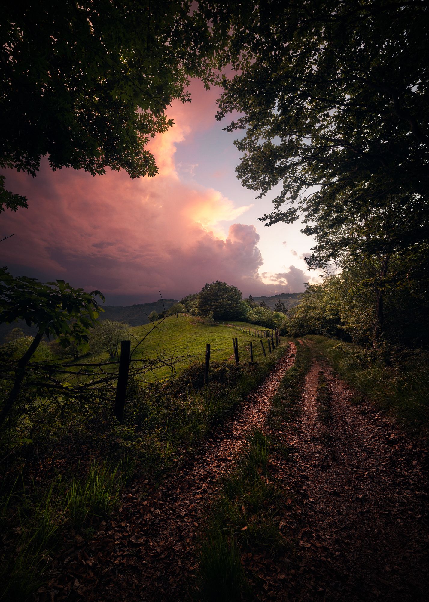 Landscape mountain storm sunset color road , Stefano Balma